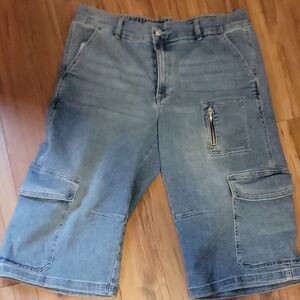 Women's Denim Cargo Jean Shorts